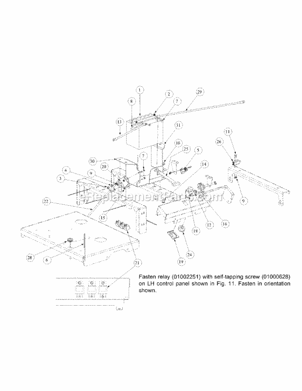 Electrical Assembly Kawasaki Diagram and Parts List for M60-KW 53AB5DCX150-25-HP Cub Cadet Lawn Tractor